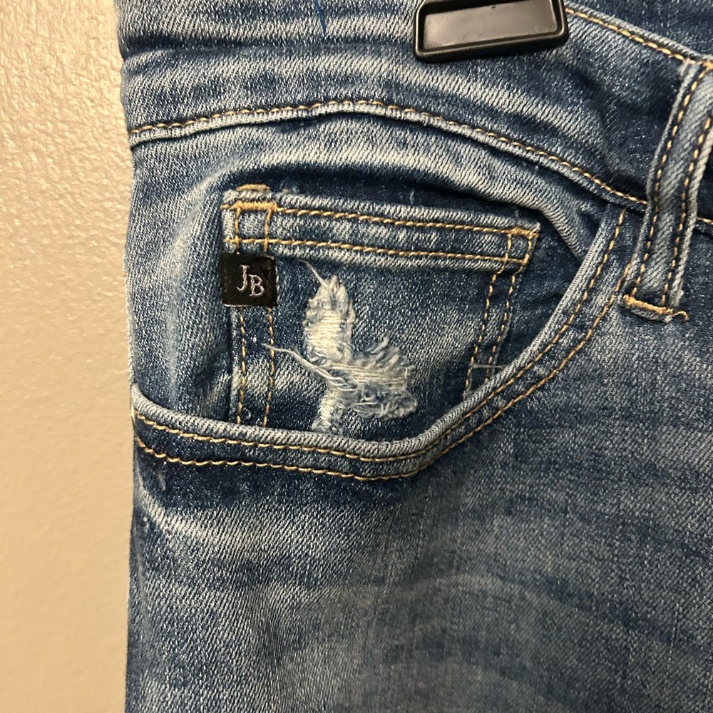 Judy Blue jeans - medium blue distressed “Boyfriend Fit” - Picture 4 of 12
